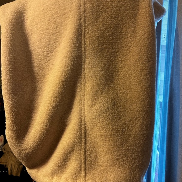 Anthropologie Cream Sherling oversized Vest Jacket - Picture 5 of 7